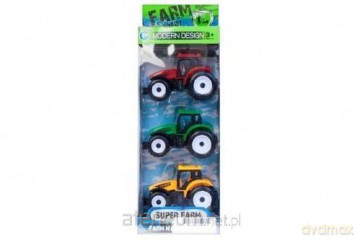 Traktor plastikowy 9 cm 3 el.