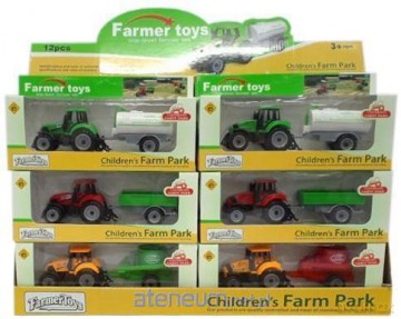 Traktor plastikowy z przyczepą