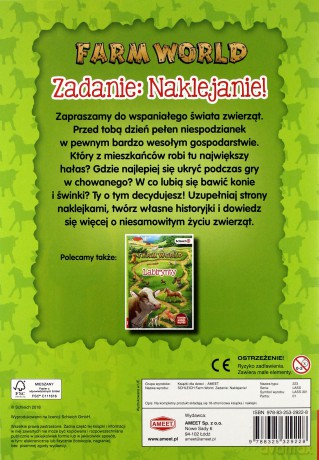 Zadanie: naklejanie! Farm World [KSIĄŻKA]