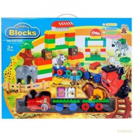 Zestaw kolejka ze zwierzętami