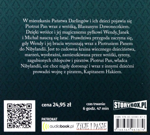 Przygody Piotrusia Pana. Piotruś i Wendy - Matthew James Barrie [AUDIOBOOK]