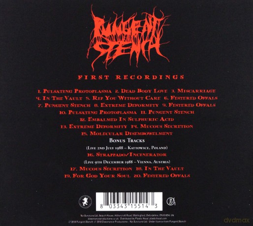 Pungent Stench: First Recordings (digipack) [CD]