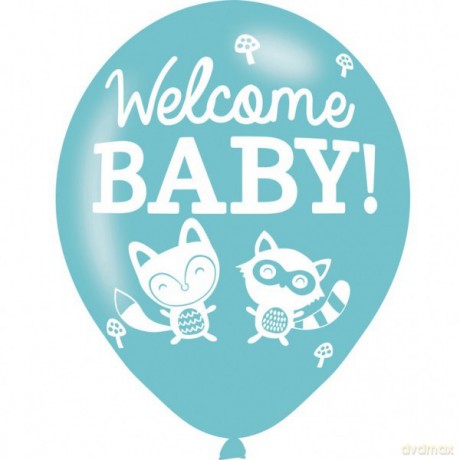 Balony lateksowe Welcome Baby 6 sztuk