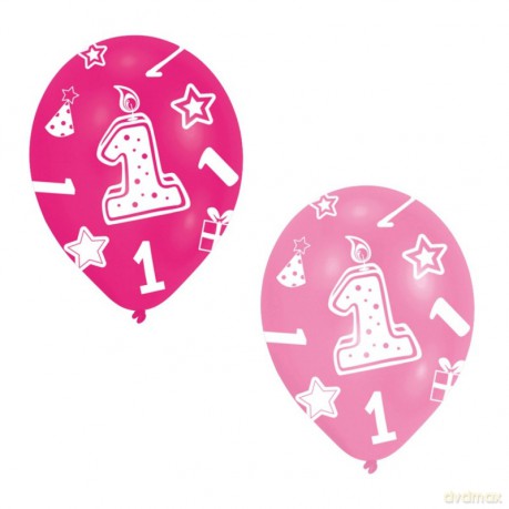 Balony lateksowe z cyfrą 1 27,5 cm 6 sztuk