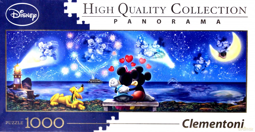 CLEMENTONI 1000 el. Panorama Miki i Minnie [PUZZLE]
