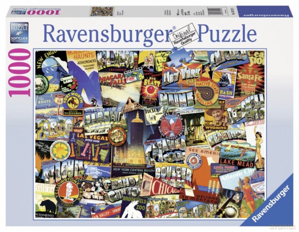RAVENSBURGER 1000 el. Drogami USA [PUZZLE]