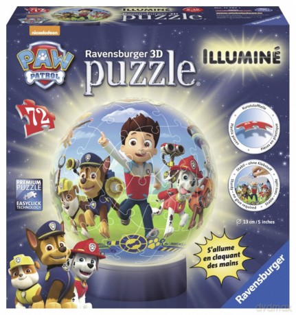 RAVENSBURGER 72 el. Lampka, Psi Patrol [PUZZLE]