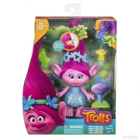 Trolls Poppy Babies fioletowe włosy [FIGURKA]