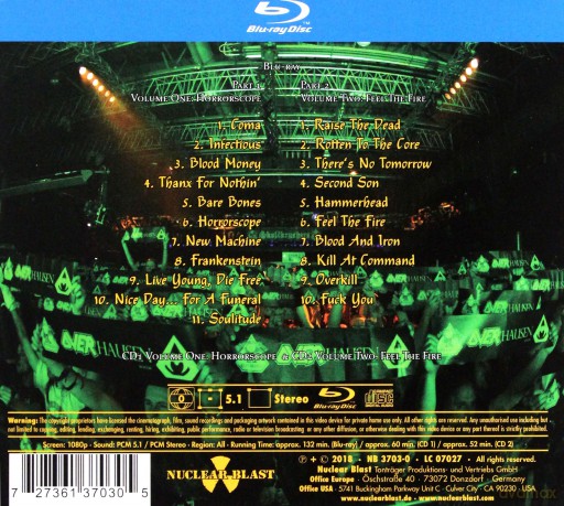 Overkill: Live In Overhausen (digipack) [Blu-Ray]+[2CD]