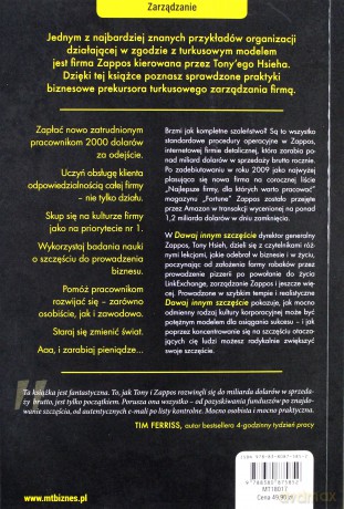 Dawaj innym szczęście. Ścieżka pasji, zysku i celu - Tony Hsieh [KSIĄŻKA]