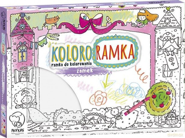 Kolorowanka ramka do zawieszenia Zamek średnia
