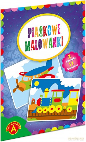 Malowanka piaskowa Pociąg samolot