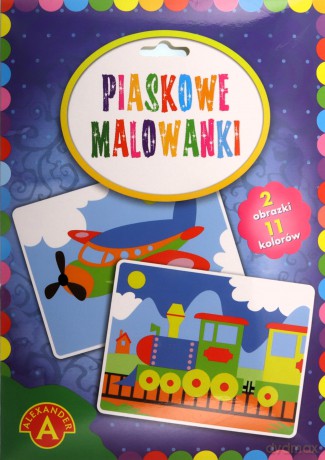 Malowanka piaskowa Pociąg samolot