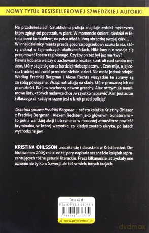 Ostatnia sprawa Fredriki Bergman - Kristina Ohlsson [KSIĄŻKA]