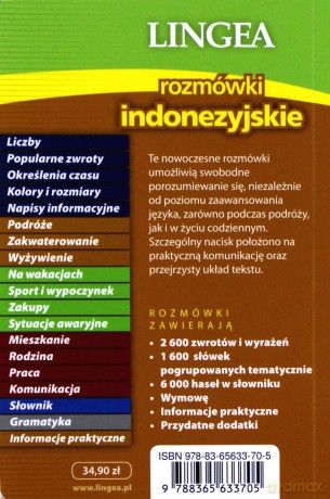 Rozmówki indonezyjskie ze słownikiem i gramatyką [KSIĄŻKA]