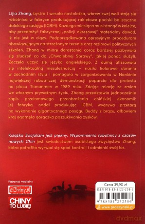 Socjalizm jest piękny. Wspomnienia. Robotnicy z czasów nowych Chin - Lijia Zhang [KSIĄŻKA]