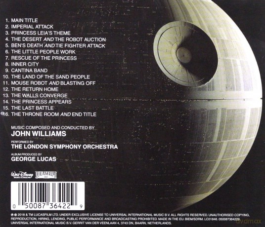 Star Wars: A New Hope soundtrack (Gwiezdne wojny: Część IV - Nowa nadzieja) (John Williams) [CD]