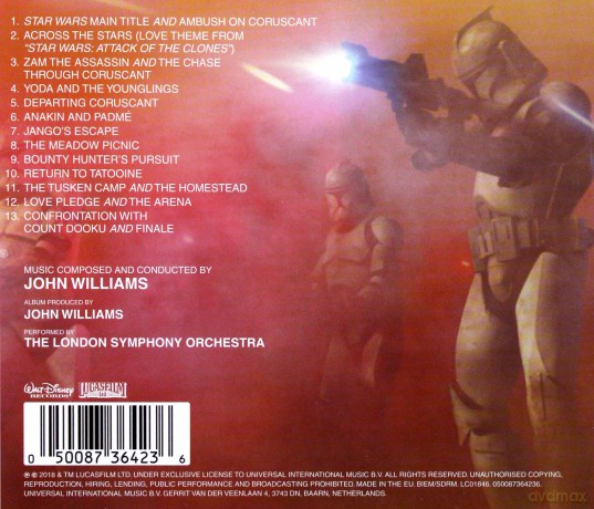 Star Wars: Attack Of The Clones soundtrack (Gwiezdne wojny: Część II - Atak klonów) (John Williams) [CD]