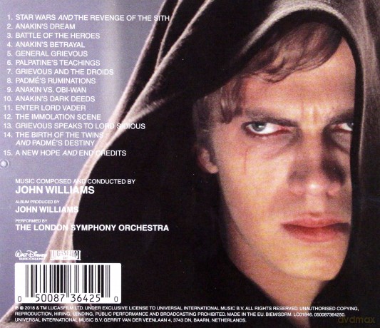 Star Wars: Revenge Of The Sith soundtrack (Gwiezdne wojny: Część III - Zemsta Sithów) (John Williams) [CD]
