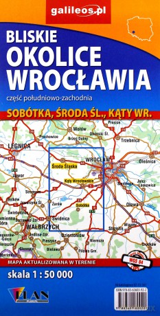 Mapa - Bliskie okolice Wrocławia część południowo-wschodnia