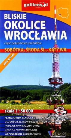 Mapa - Bliskie okolice Wrocławia część południowo-wschodnia
