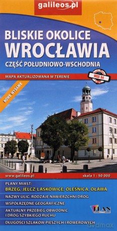 Mapa - Bliskie okolice Wrocławia część południowo-wschodnia