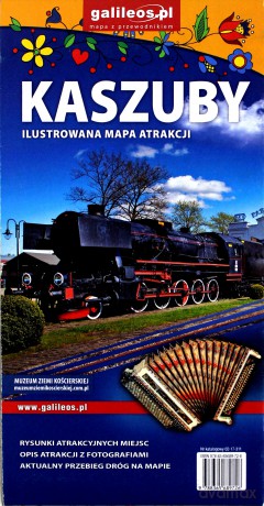 Mapa atrakcji turystycznych - Kaszuby 1:130 000