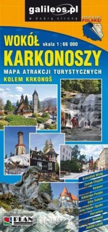 Mapa atrakcji turystycznych - Wokół Karkonoszy 1:66 000
