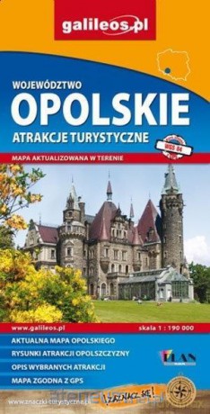 Mapa atrakcji turystycznych -Województwo Opolskie 1:190 000
