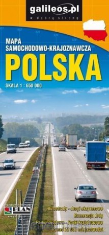 Mapa samochodowo-krajobrazowa - Polska 1:650 000