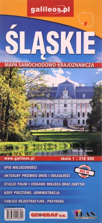Mapa samochodowo-krajobrazowa - Śląskie 1: 210 000