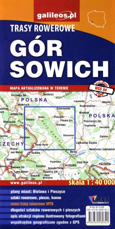 Mapa tras rowerowych - Góry Sowie 1:40 000