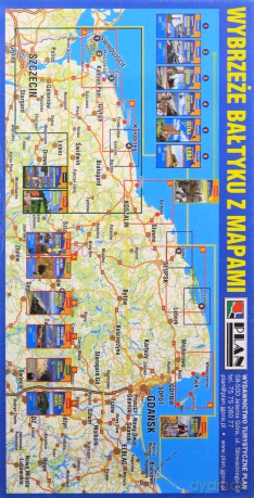 Mapa turystyczna - Pobrzeże Bałtyku 1:45 000