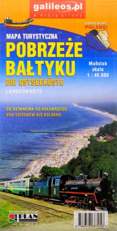 Mapa turystyczna - Pobrzeże Bałtyku 1:45 000