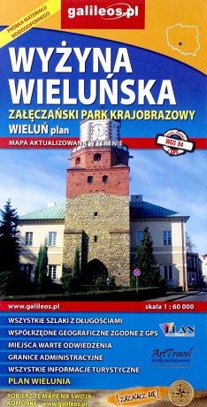 Mapa turystyczna - Wyżyna Wieluńska 1:60 000