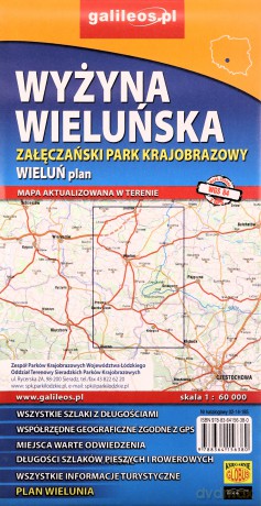 Mapa turystyczna - Wyżyna Wieluńska 1:60 000