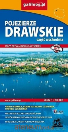 Mapa turystyczna -Pojezierze Drawskie część wschodnia
