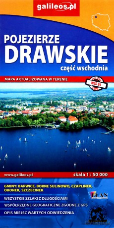 Mapa turystyczna -Pojezierze Drawskie część wschodnia