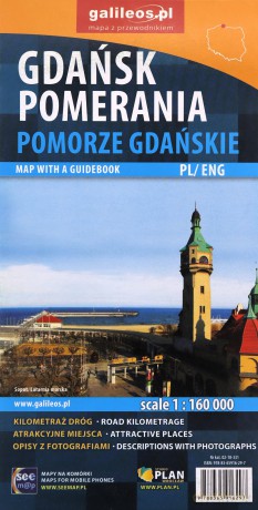 Mapa z przewodnikiem - Pomorze Gdańskie wersja angielska