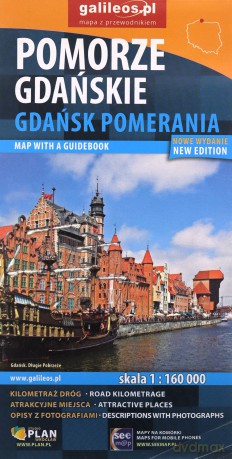 Mapa z przewodnikiem - Pomorze Gdańskie wersja angielska