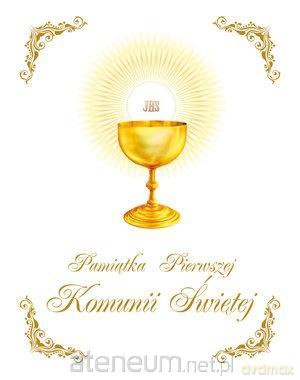 Pamiątka I Komunii Św.(złoty kielich, mały format) [KSIĄŻKA]