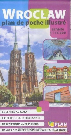 Plan kieszonkowy rysunkowy - Wrocław wersja francuska 1:16 500