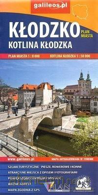 Plan miasta - Kłodzko. Kotlina Kłodzka 1:8 000