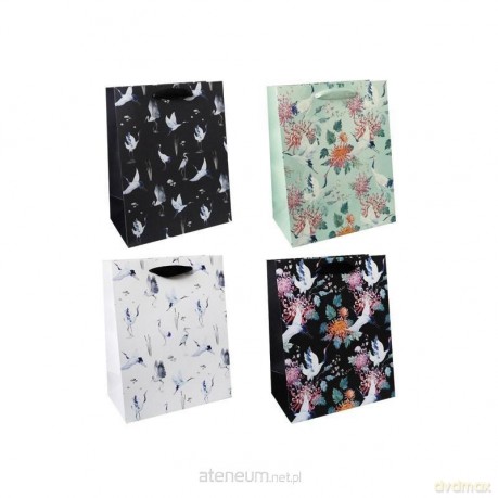 Torby prezentowe 18x23 Kwiaty Ptaki (12 szt)