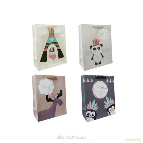 Torby prezentowe 26x32 Tipi Panda Łoś (12 szt)