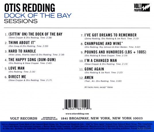 Otis Redding: Dock Of The Bay Sessions [CD]