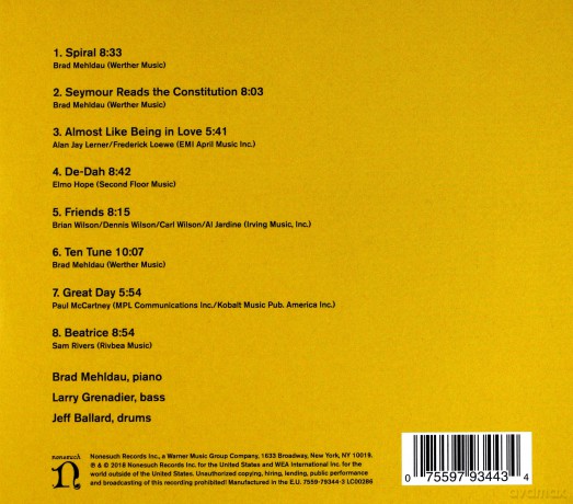 Brad Mehldau Trio: Seymour Reads The Constitution! [CD]