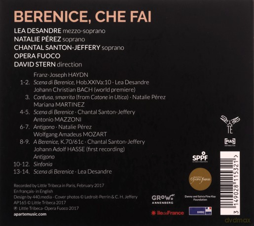 Opera Fuoco: Berenice Che Fai (digipack) [CD]