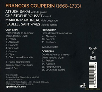 Couperin: Pieces De Violes Sakai Rousset Martineau Saint Yves (digipack) [CD]