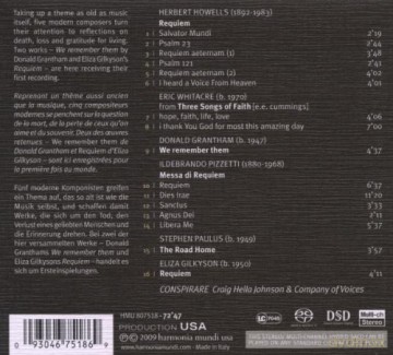 Conspirare: Requiem Howlls Whitacre Pizzetti (digipack) [CD]
